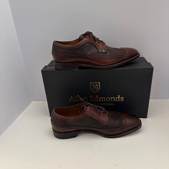 Allen Edmonds Liden Chili Weave Brown Shoes Size 9.5D Model 1994 main image 6